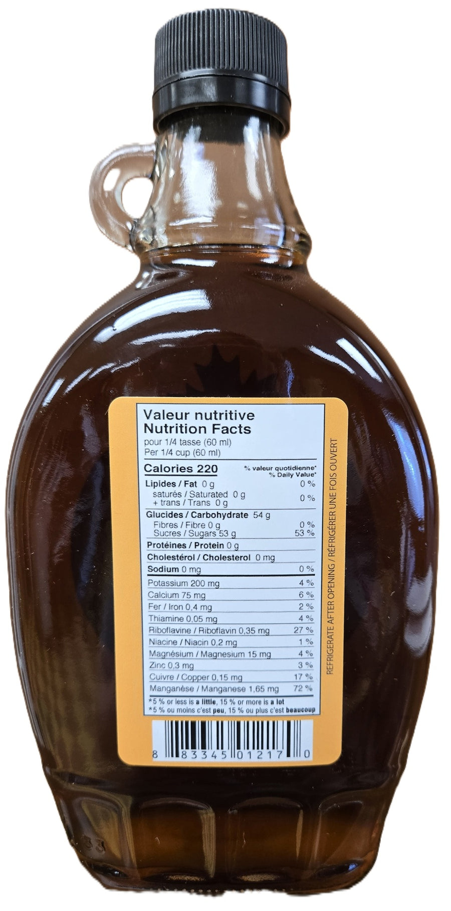 100% Pure Canadian Maple Syrup - Amber Rich Taste 500ml