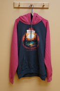 Dark Charcoal with Red Mix Hoodie - Forest Design Wildly Canadian