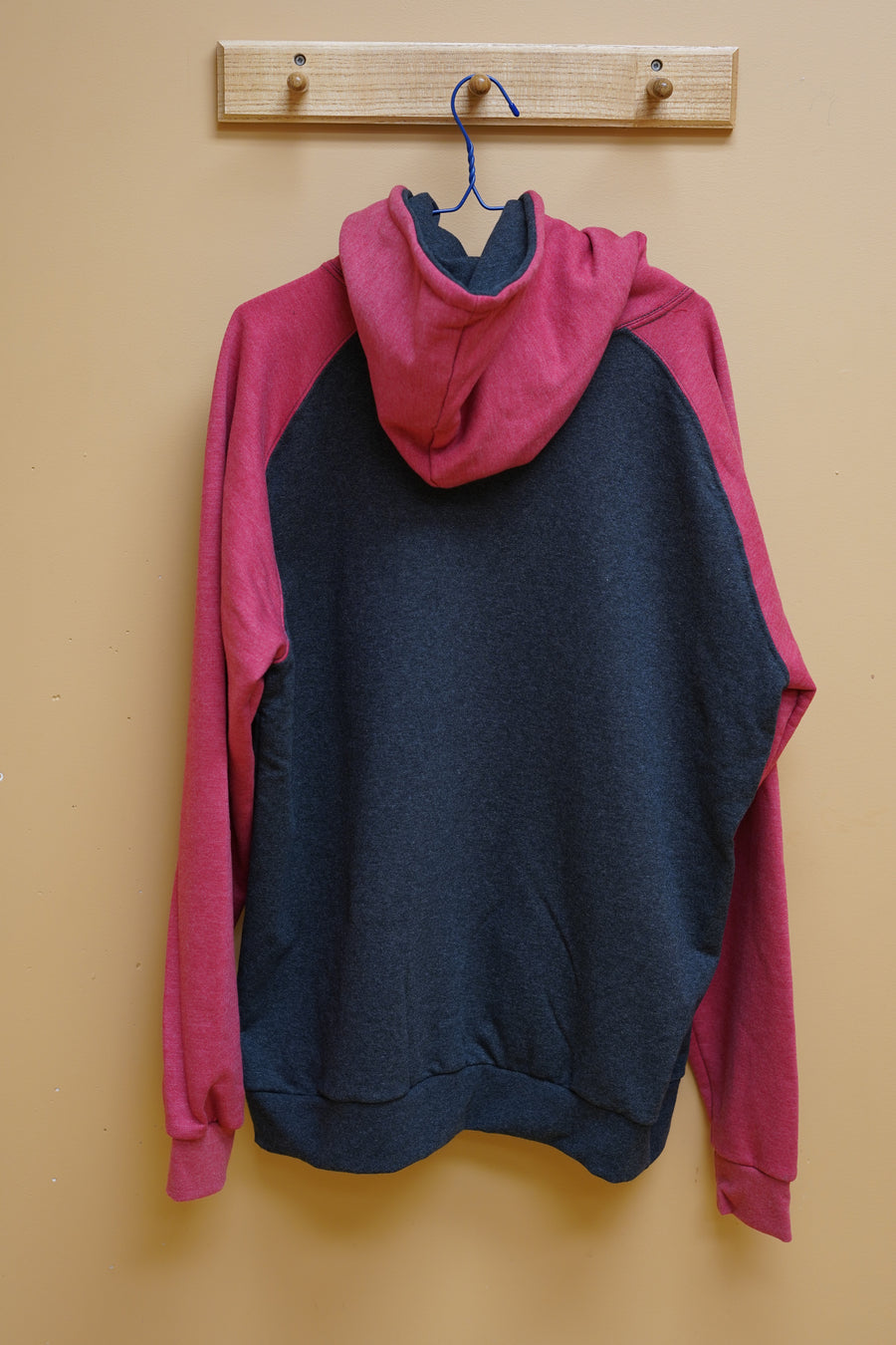 Dark Charcoal with Red Mix Hoodie - Forest Design