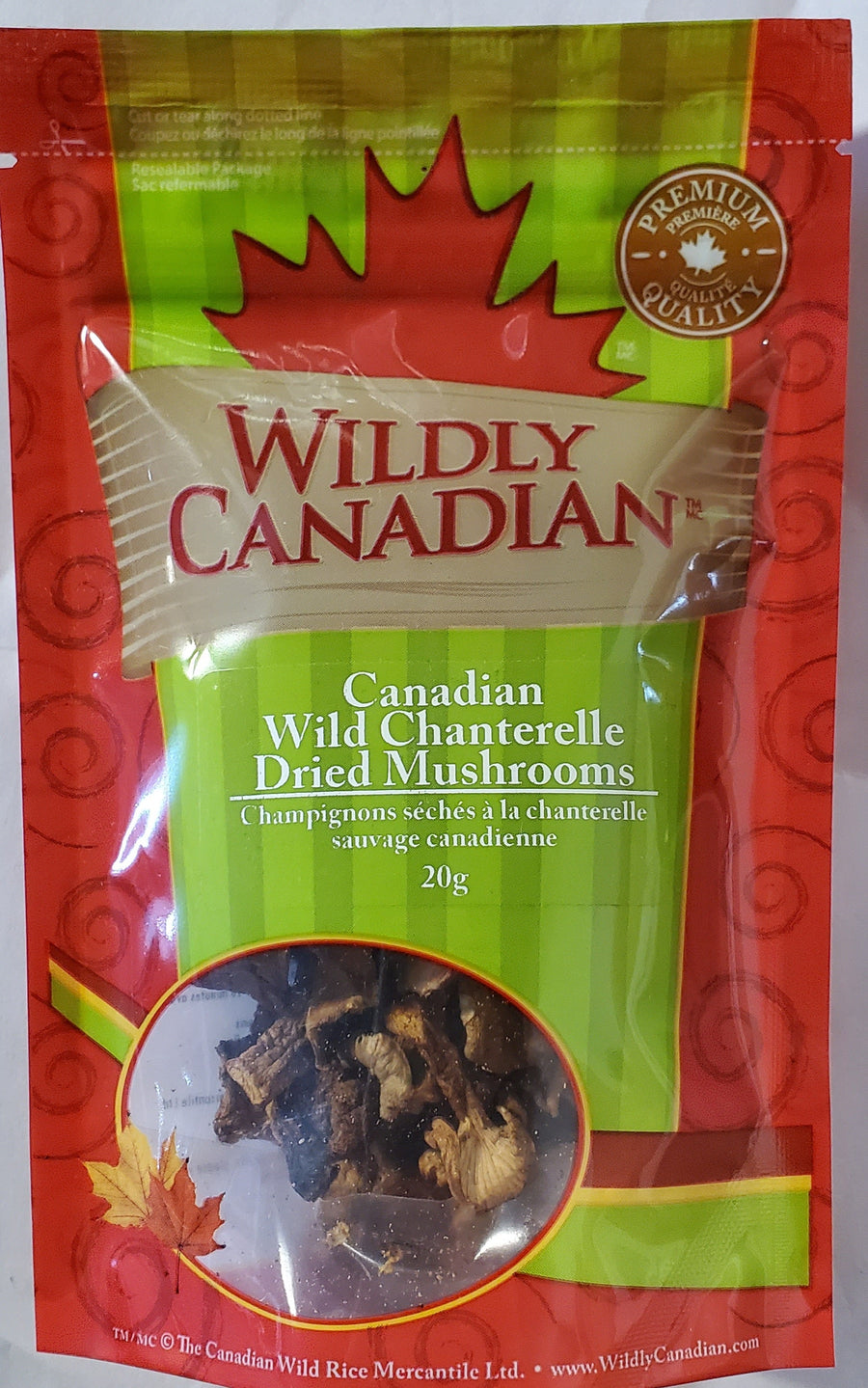 Canadian Wild Chanterelle Dried Mushrooms
