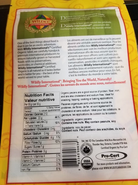 Organic Raw Pecans