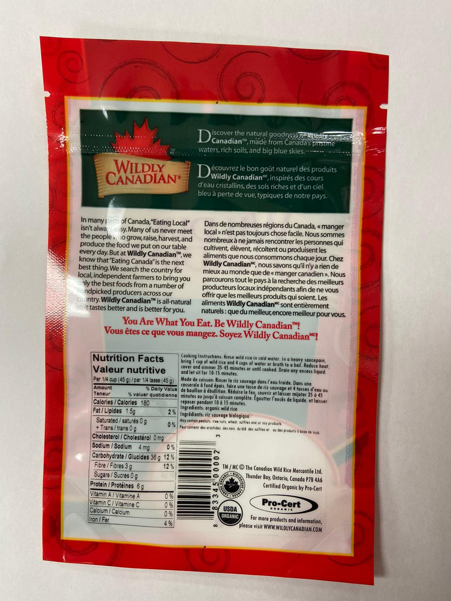 100% Canadian Organic Wild Rice