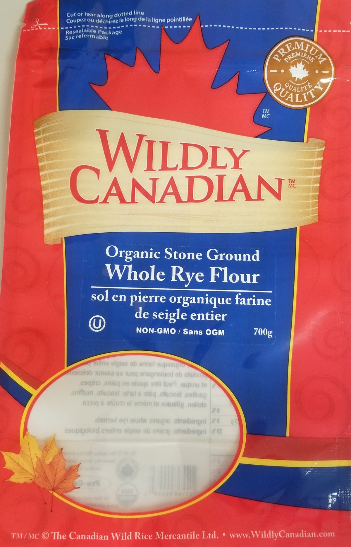 Organic Stone Ground Whole Rye Flour