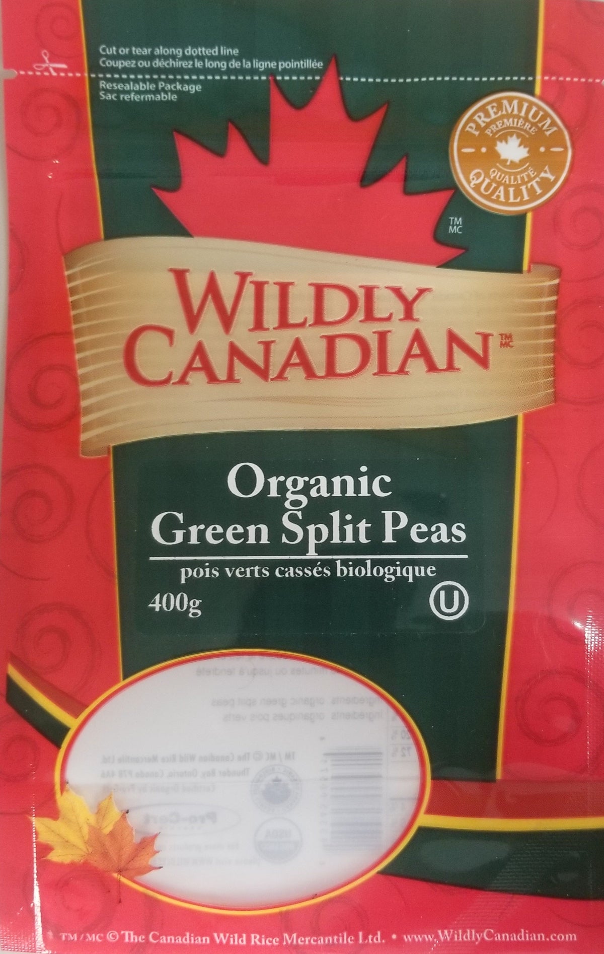 Organic Green Split Peas