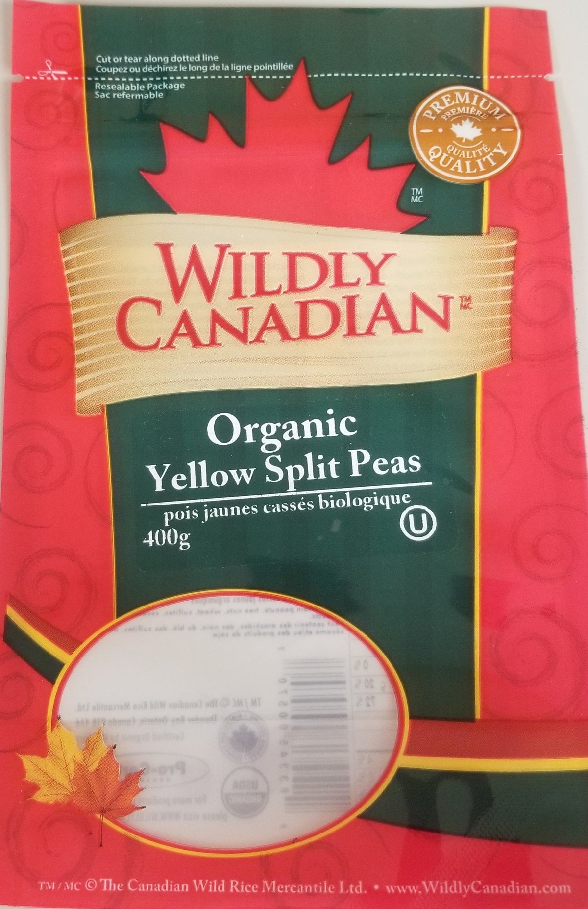 Organic Yellow Split Peas