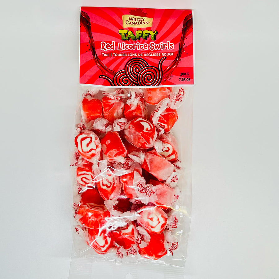 Red Licorice Swirls Taffy